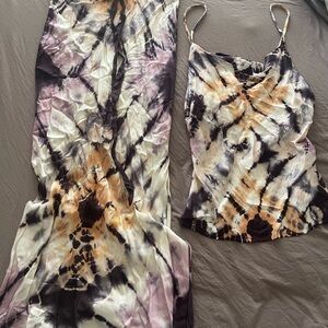 YFB Tie-Dye Spaghetti Strap Top and Skirt